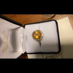 14K Gold Citrine Ring